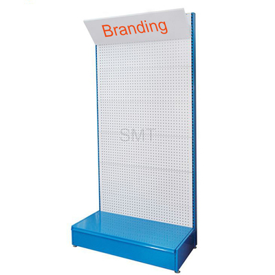Customized Double Sided Functional Floor Display Stands Durable Tool Rack Merchandise Display Rack