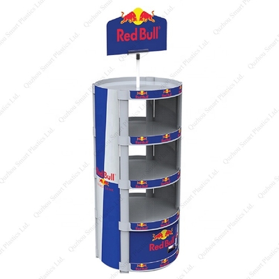 Advertising Patented Pattern Plastic Energy Drinks Display Racks Custom Graphic POP Beverage Merchandise Display Rack For Advertising