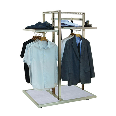 18 Years Eco-Friendly POS Factory Custom Wisda Commercial Floor Supermarket Shelves Retail Store Garment Clothes Clothing Store Display Rack