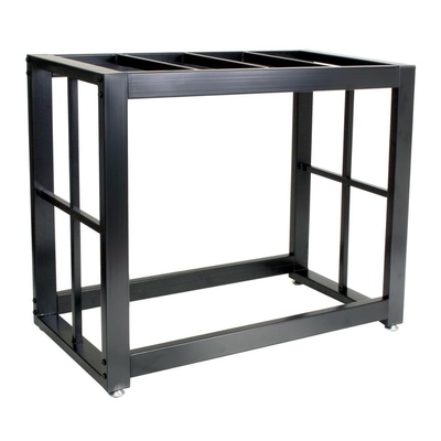 High Quality Custom Steel Metal Welded Frame Sheet Metal Fabrication Metal Display Rack Shelf With Black Powder Coating By Xiamen HYM