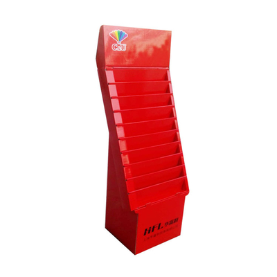 Advertising Exhibition Shelf Cardboard Floor Display Corrugated Paper Pop Up Rack