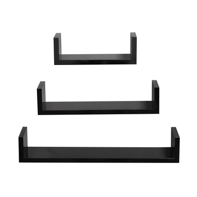Hanging Storage Wall Book Shelves Rack Stander Floating Rack Holding Mounted MDF Wood Shelf Shelves