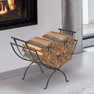 Heavy Duty Corrosion Protection Chimney Pit Wood Rack Fireplace Log Rack For Outdoor