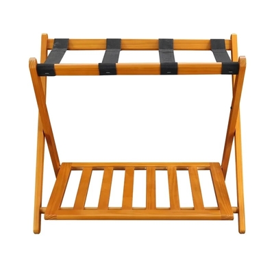 Traditional Natural Folding Wooden Luggage Rack For Hotel, Home