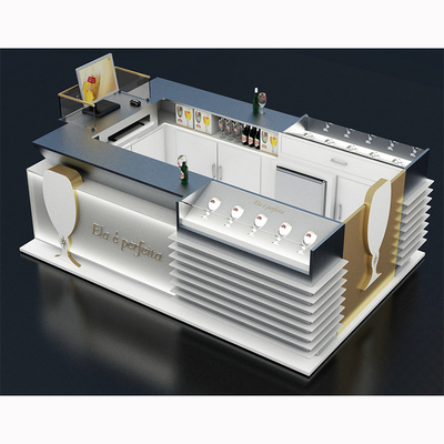 Modern High End Style Mall Retail Merchandise Booth Wine Glass Kiosk Display Racks For Mall