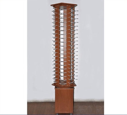 MDF wooden display floor standing sunglasses rotating display rack/wooden sunglass display stand/wooden sunglass display