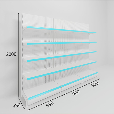 Modern Design Metal Supermarket Display Rack Single Sided Single Sided Wall Shelf