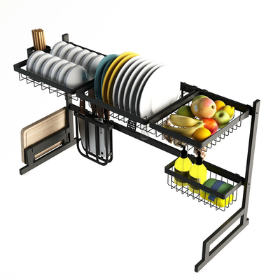 Durable Stainless Steel Plate Rack Dish Drainer Shelf Kitchen Drainning Dish Racks For Kitchen Over Sink