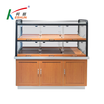 Popular Wooden Retail Store Bread Display Rack Bread Display Rack Bread Display Shelf Bakery Shop Fixture
