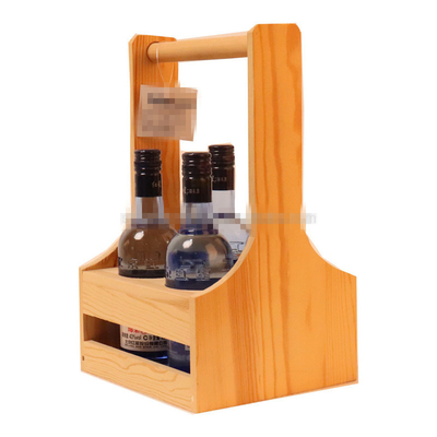 Viable Wholesale Custom Bar Wine Basket Wooden Wine Bottle Holders Server Wine Rack Racks